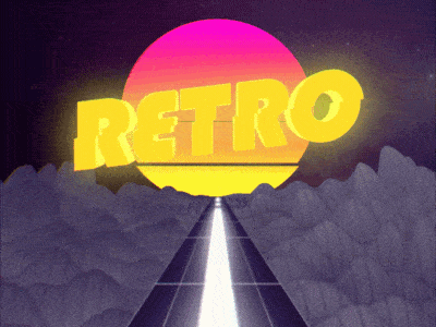 Retro landscape adobe after aftereffects animation graphic design motion graphics