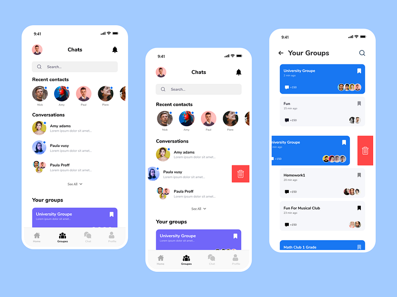 Social Platform UI by Ilya Studio on Dribbble