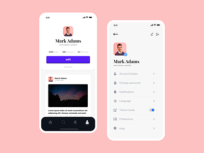 Profile UI Design branding chat app illustration logo messaging app onboarding screens profile app ui profile ui profile ui design ui ui ux design ux ux design