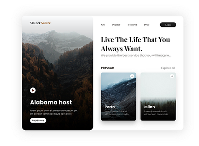 Nature WebSite UI branding design nature travel agency travel app traveling ui ui ux design ux design web web design webdesign webflow website wordpress