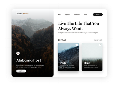 Nature WebSite UI