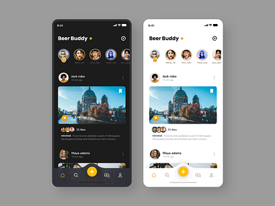 Social App UI Design chat app chat app ui chat messages app design facebook feed ui home page ui instagram instagram post messaging app social app twitter clone ui ui ux design ux design