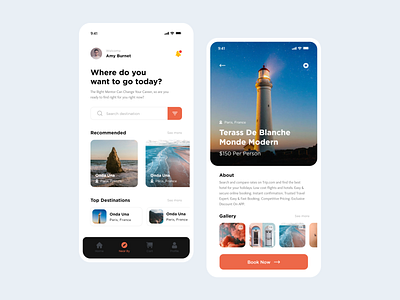 Travel Service App app design booking app design hotel booking app minimal ui mobile mobile app design travel app travel service app ui ui ux design ux design