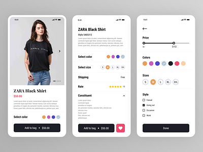 Ecommerce App app ui clothes app design ecommerce app ios minimal ui mobile app product app ui shop app store app ui ui ux ui ux design ux design