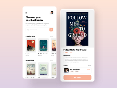 Book Store App app ui design articles app blog app book app book reader app book shop app book store app design library app minimal ui mobile app mobile ui newd app online book mobile app online stories ui ui design ui inspiration ui ux design ux design