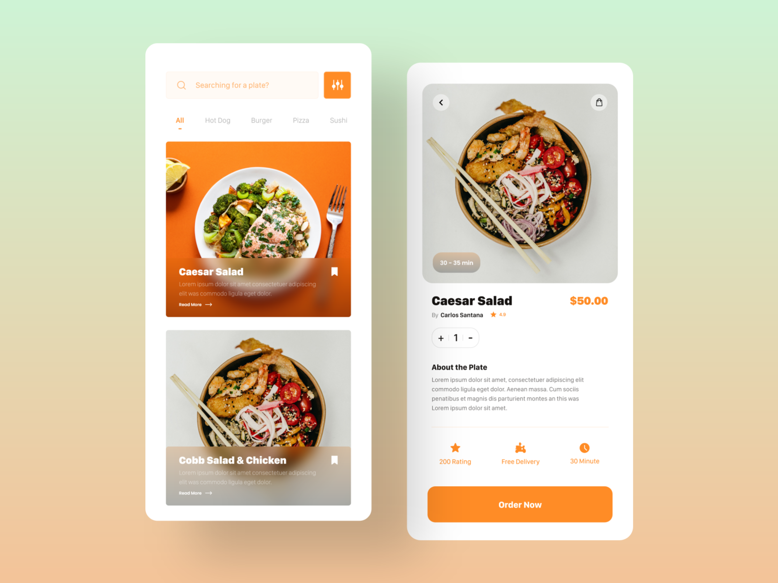 Food Mobile App by Oussama ELBAZ on Dribbble