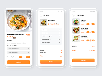 Food Delivery App android app ui app ui design delivery app design food and drinks food app food app ui food delivery app ios minimal ui recipes app restaurant ui ui design ui ux design ux design