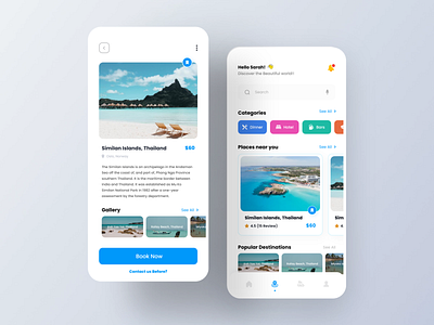 Travel App UI Design adobe xd android daily 100 chalenge daily chalenge daily ui design ios ios app minimal ui mobile app design mobile app development mobile application mobile ui ui ui design ui kit ui ux design user experience user interface ux design