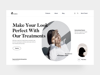 Cosmetics Ecommerce Website dailyuichallenge design graphic design hero section homepage interface landing page minimal ui typography ui ui designer ui ux design uidesign uiux user experience ux design web web site web ui webdesign