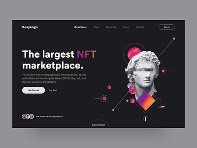 Nft Webdesign adobe xd design graphic design hero home page interface landing page minimal ui sketch ui ui ux design uiux user interface ux design web web designer web development web page webdesign website