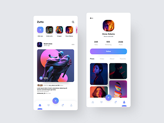 Social app design by Oussama ELBAZ on Dribbble