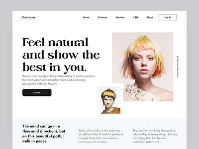 Beauty Website Design beauty website daily ui design fashion graphic design hero section home page interface landing page minimal ui typography ui ui ux design ux design web web designer web development web site web ui webdesign