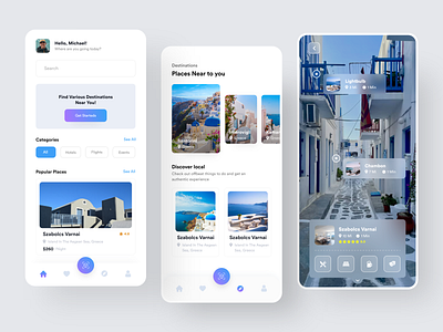 AR Travel app app ui app ui kit ar travel app augmented augmented reality augmentedreality design graphic design interface ios minimal ui mixed reality mobile app design mobile app ui ui ui designer ui ux design uiux ux design vr