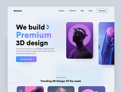 3D Web design daily ui design graphic design hero section home page interface landing page minimal ui typography ui ui designer ui ux designer uiux ux design web web designer web page web uiux webdesign website