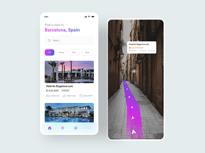 AR Travel App UI