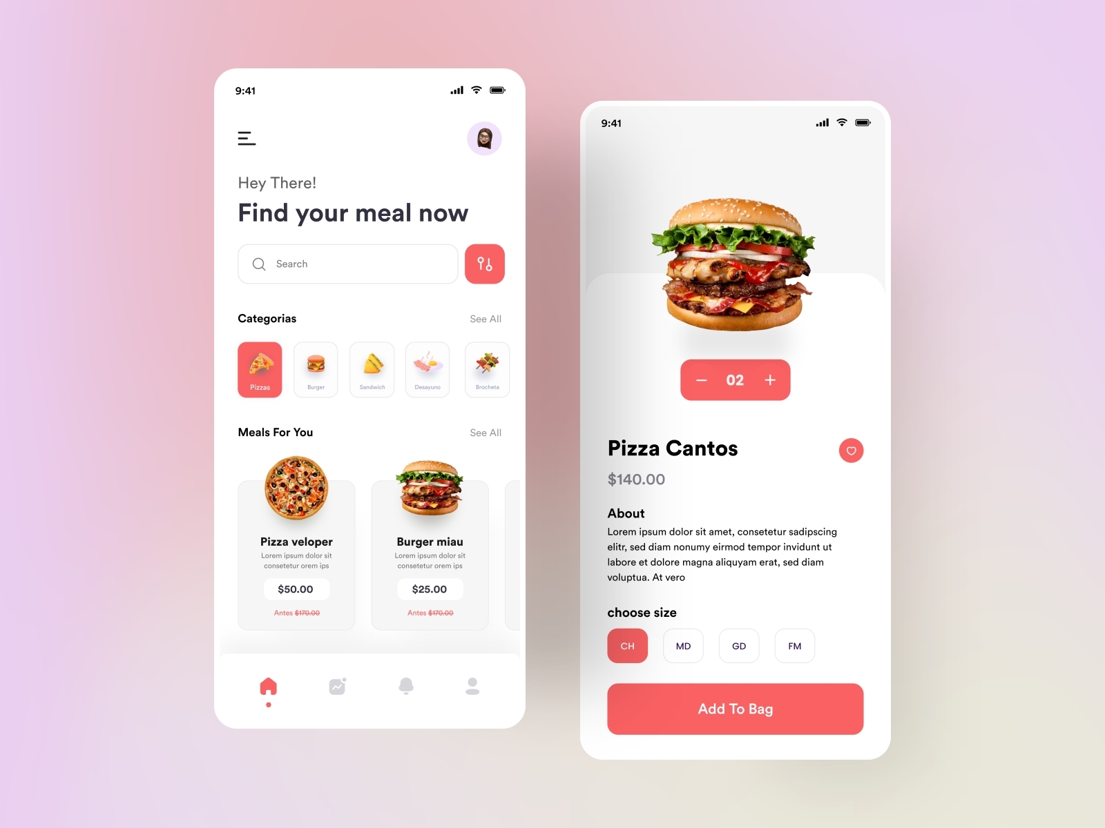 Food delivery app by Oussama ELBAZ on Dribbble