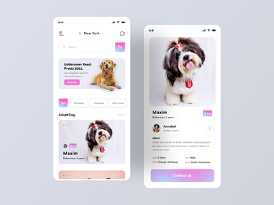 Pet App UI Design adobe xd app ui app ui design design figma interface ios minimal ui mobile app design mobile app development mobile app ui sketch trendy ui design ui ui designer ui ux design uiux user experience user interface ux design