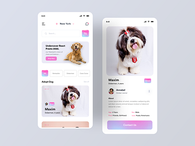 Pet App UI Design