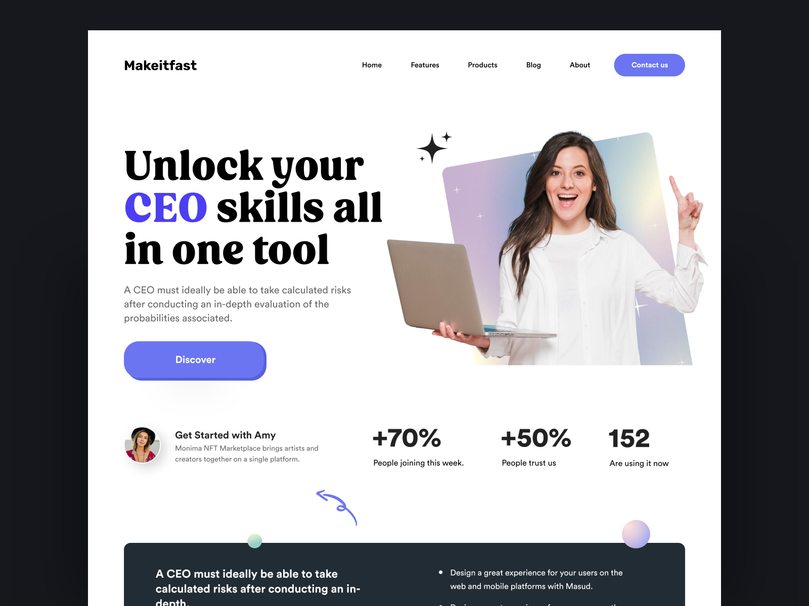 Web Landing Page by Oussama ELBAZ on Dribbble