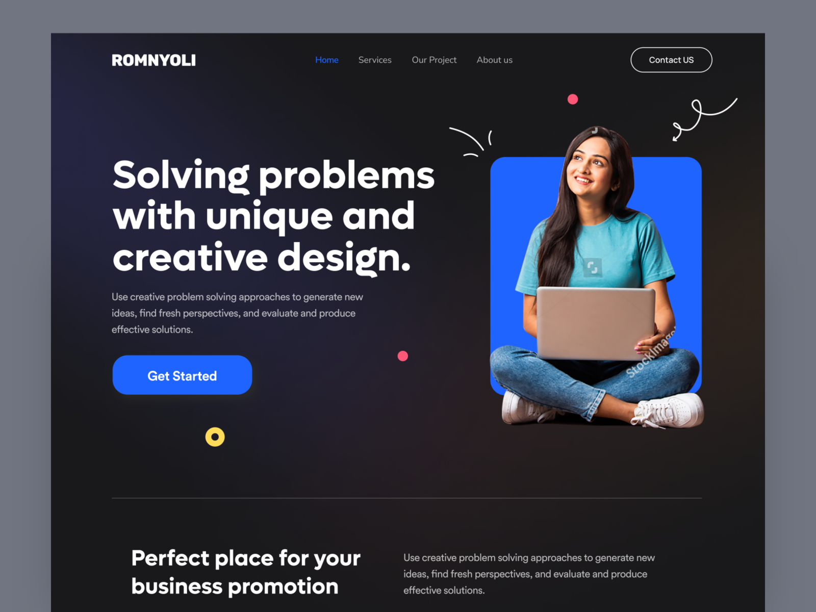 Dribbble - landing page design.png by Oussama ELBAZ