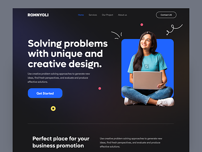 Web site design: landing page home page ui adobe xd dailyui design home page ui homepage landing page minimal minimal ui ui ui ux design uidesign uiux user experience user interface ux ux design web web site design webdesign website