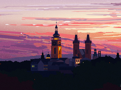 Sunset illustration illustration