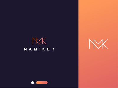 NMK Cosmetic brand branding design flat logo