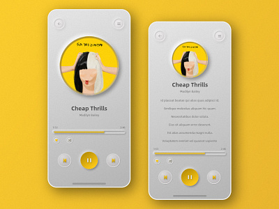 music player ui design app icon illustration ui ux web website