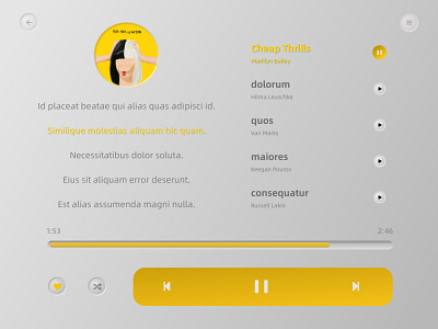 music player ui design app art design icon illustration ui ux web website