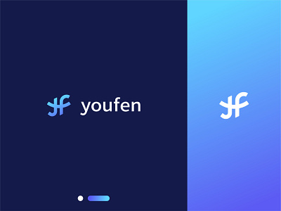YF youfen Comprehensive intermediary APP art branding design flat illustration logo