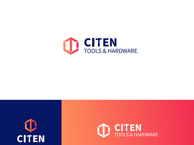 citen logo hardware brand art branding design flat icon illustration logo