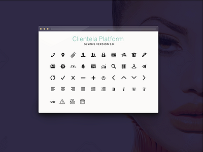 Clientela Icon Font – v1 font glyph set icons set