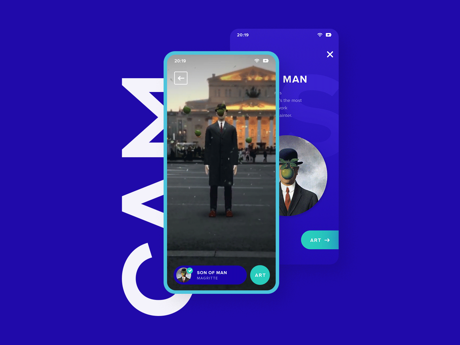 Art App Camera app augmented reality camera fwa magritte mobile