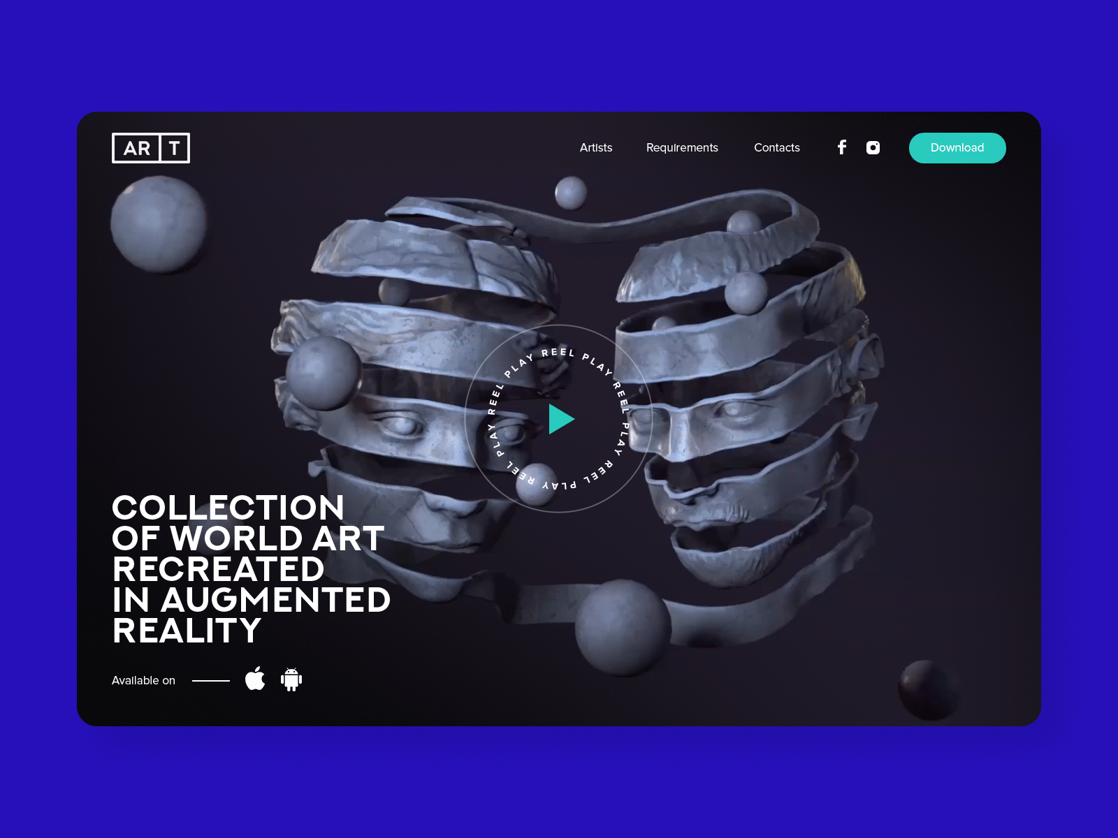 Art App Website 3d art augmented reality escher website