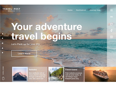 Travel landing page