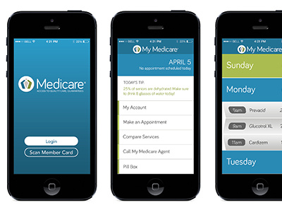 My Medicare App app ios7 iphone medicare senior citizens ui