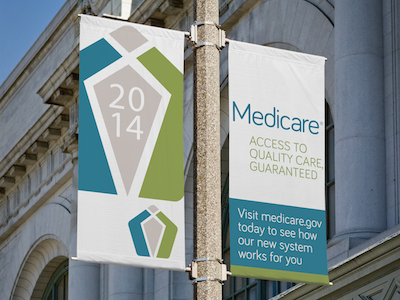 Medicare Banners branding corporate identity logo medicare rebrand