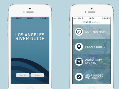 Los Angeles River Guide mobile app app ios iphone la los angeles mobile app rebrand river