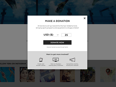 Donation Modal charity donation web design website