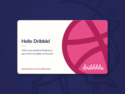 Hello Dribble dribble first hello hello dribble hi joined new welcome