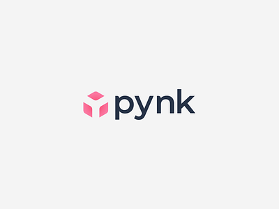 Pynk, ©2020 app bank branding design fintech logo minimal symbol typography ui