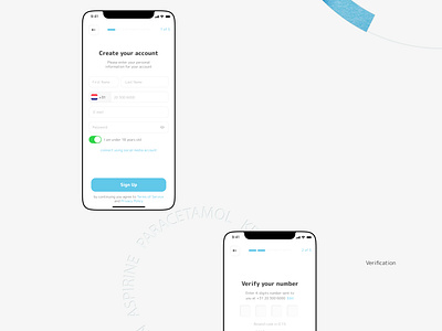 Sign Up UX/UI - Papapill - Smart Pharmacy. Mobile App Concept.