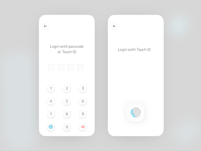 Login UI. Touch ID and Passcode. Soft buttons