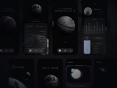 Exoplanets. IOS mobile app. Case study app concept design digital figma ios mobile nasa planet science space ui ux ux ui