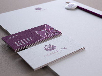 DonaFlor : Stationery 3d branding business card corporate design flower identity letterhead pencil pin visual identity wedding