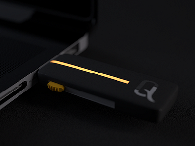 JQ : Pendrive 3d black branding corporate identity design flash drive identity logo pendrive usb visual identity yellow