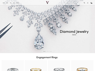 Jewelry e-commerce web adobe xd e commerce e commerce website ui ux design web design