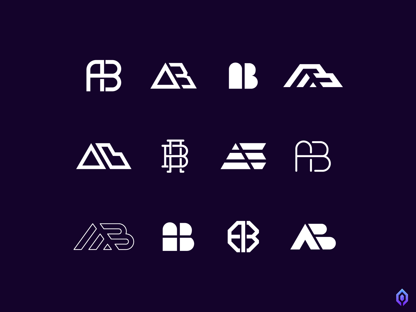 AB Monogram Logo Collection by Qwerty Designs on Dribbble