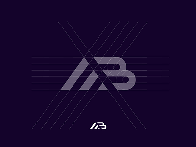 AB Monogram Logo Grid System