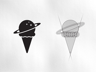 Planet + Ice Cream Logo Exploration🌍